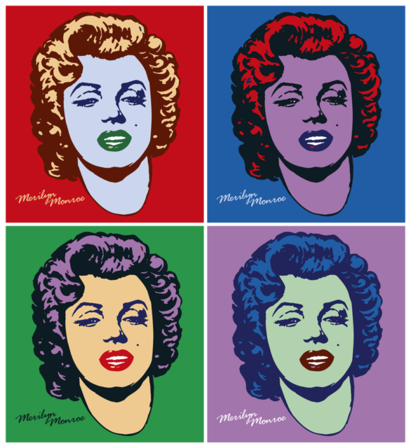 Portret Marilyn Monroe, ki ga je ustvaril Andy Warhol. FOTO: AILes - Pixabay