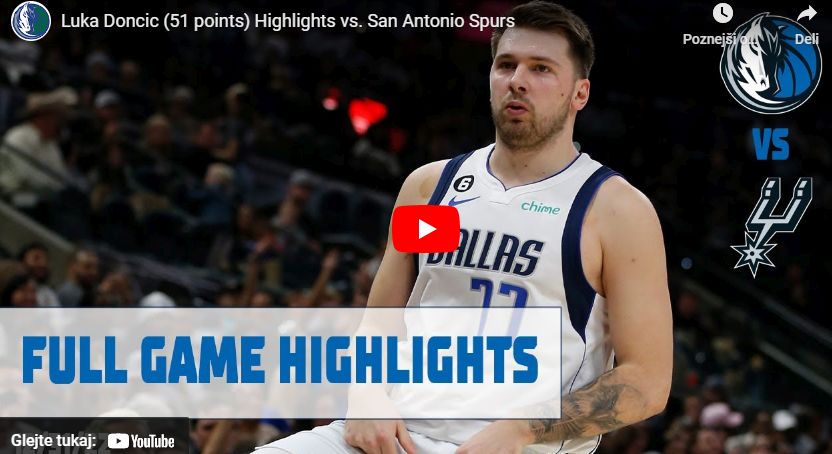 VIDEO: Luka Dončić z 51 točkami v leto 2023!