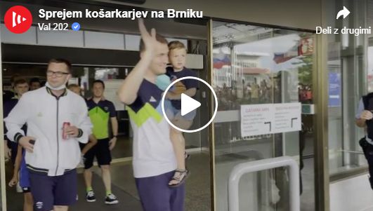 VIDEO: Več kot 2000 ljudi pozdravilo Dončića in ekipo