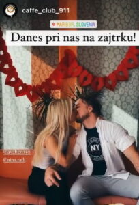 FOTO: Nina je našla ljubezen! Poglejte, te poljube, ki jih je objavila na Instagramu