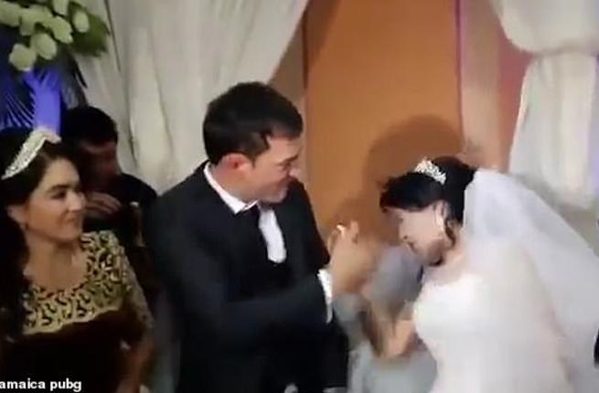 VIDEO: Šok po rezanju poročne torte! Nevesta se je hotela pošaliti, moževa reakcija pa je šokirala vse