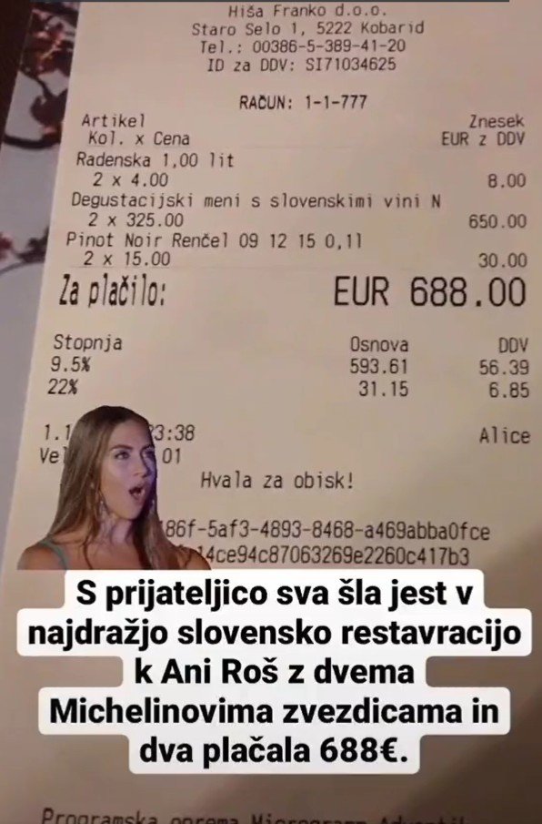 Roškar jedel pri Ani Roš, račun je bil astronomski! Slovenija v zraku, oglasil se je minister Hojs