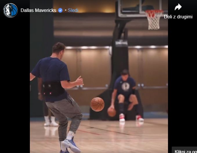 VIDEO: Dončić vzel žogo, jo brcnil v koš in zadel!