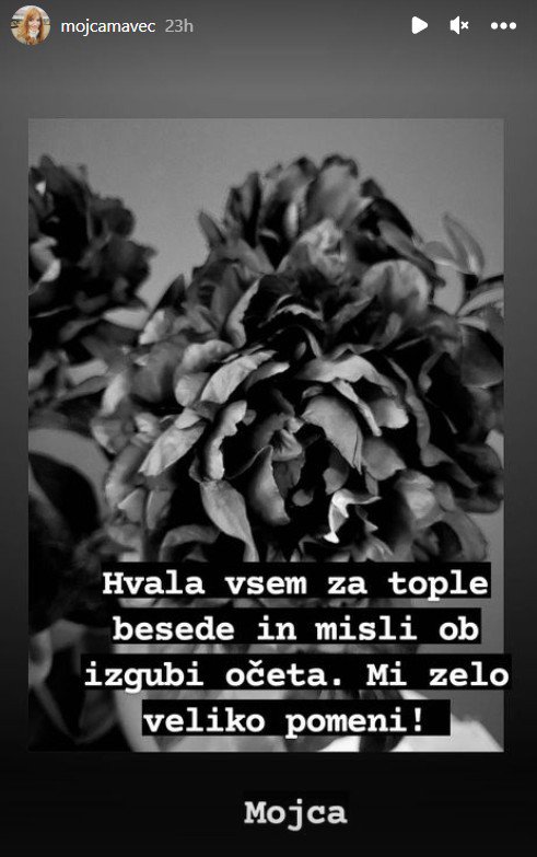 Priljubljena televizijska voditeljica se je zavila v črnino