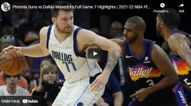 VIDEO: Dončić v pol ure izločil Phoenix in napredoval v konferenčni finale