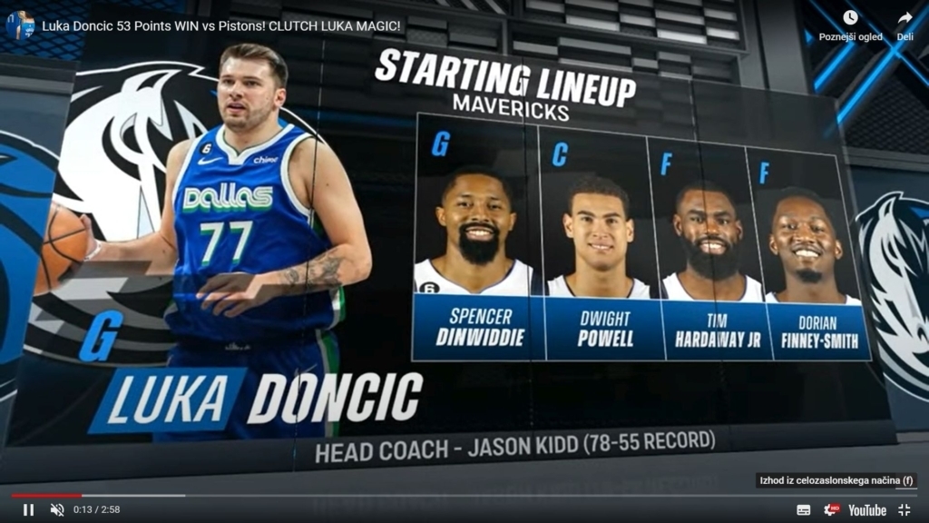 VIDEO: Kakšna tekma Luke Dončića! Kar 53 točk, pa še Dallas je rešil
