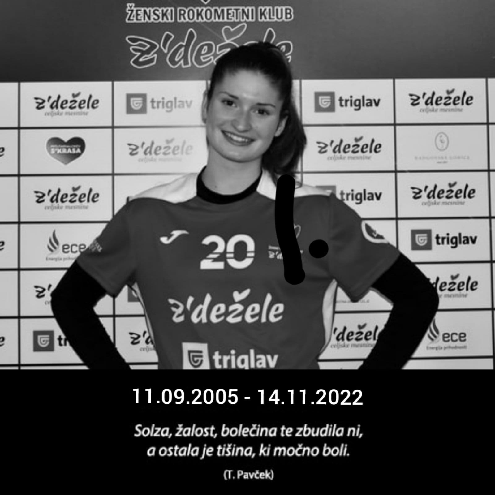 Umrla je 17-letna slovenska rokometašica Ula: Ni besed. Žalostno, žalostno!