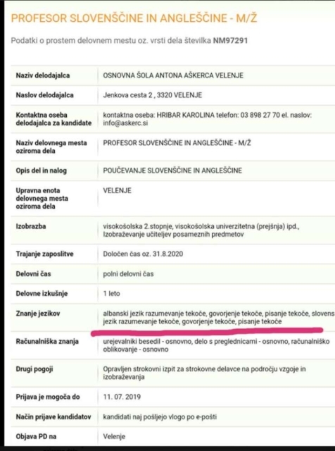 FOTO: Bi učili slovenščino in angleščino? V tej naši OŠ je očitno potrebno tudi znanje albanščine