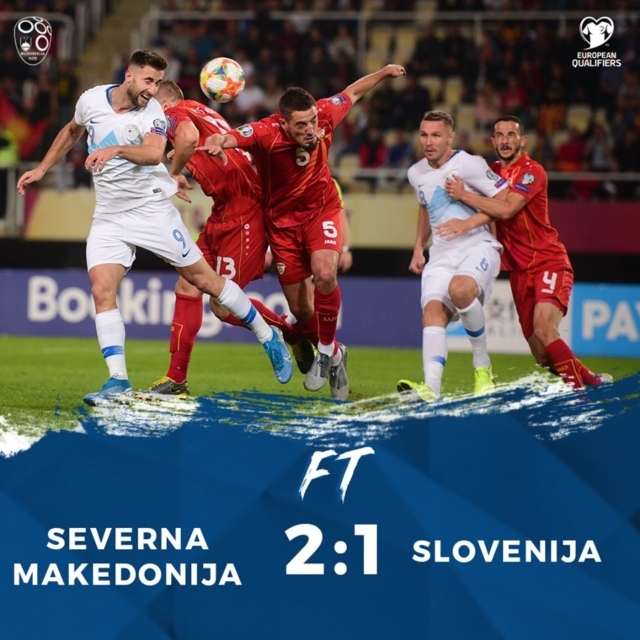 Slovenci so si v Skopju močno otežili pot na Euro