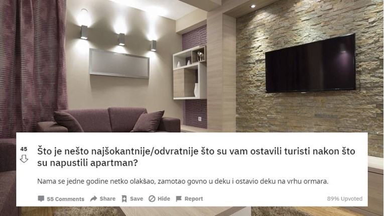 Hrvati razkrili najbolj šokantne stvari, ki jih turisti pustijo v apartmaju