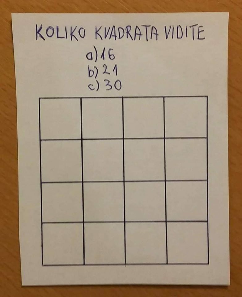 FOTO: Večno vprašanje, koliko kvadratov vidite na sliki?