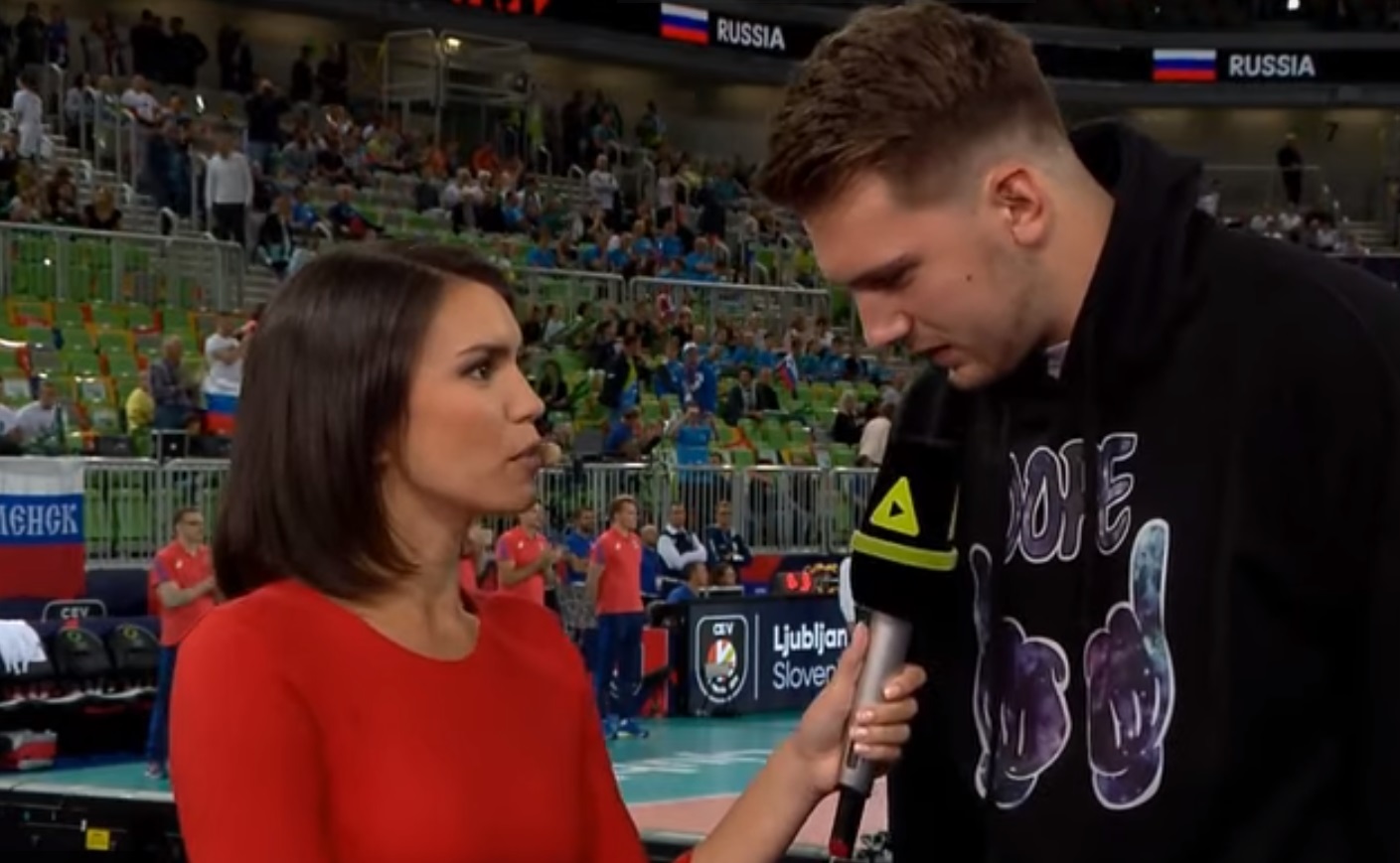 VIDEO: To pa je blamaža! Ste slišali, kaj je Dončiću rekla naša voditeljica