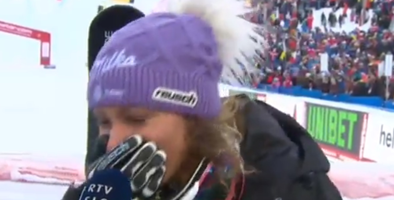 VIDEO: Tako sta jokala Ilka Štuhec in Štefan Hadalin