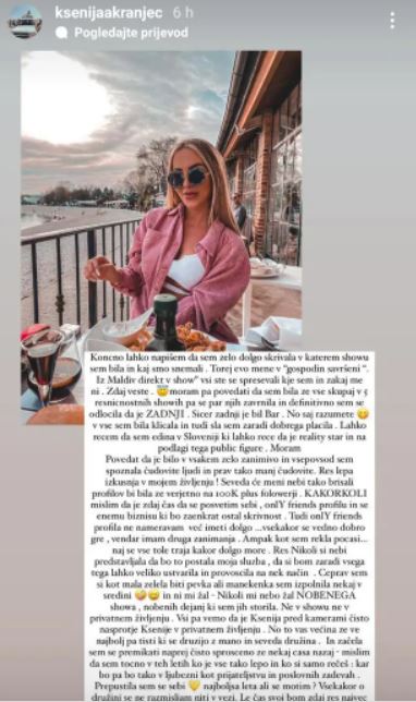 Ksenija se bori za Gospoda popolnega: To je moj zadnji šov, vse sem delala za denar, nisem taka punca