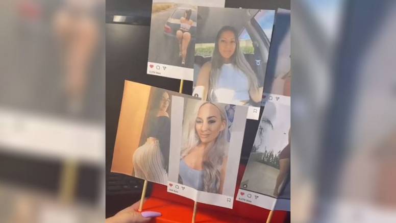 Mož za valentinovo natisnil fotografije deklet, ki jih je všečkal na Instagramu