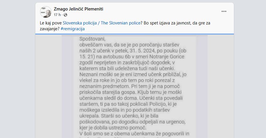 Strah in groza na Brezovici: na avtobusu neznanec napadalec dve učenki, kje je policija?