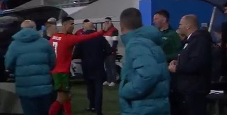 Ronaldo norel v Ljubljani! Besnel je nad bosanskim sodnikom in grozil slovenskemu sodniku