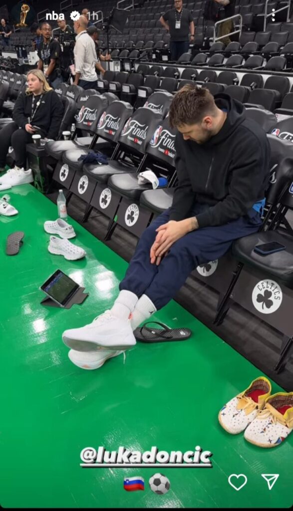 Je Luka Dončić gledal tekmo Slovenija - Danska? Tole smo našli