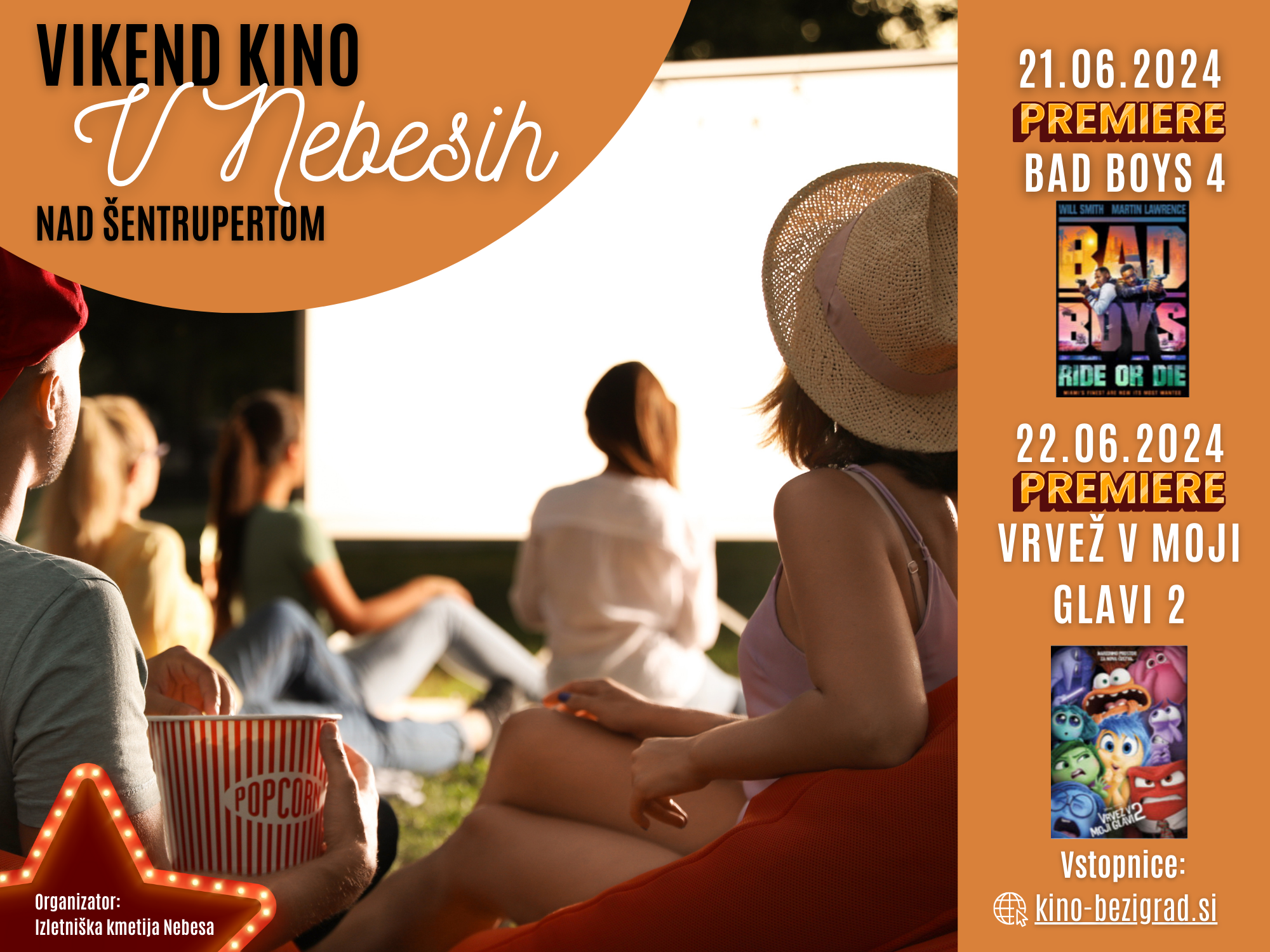 Pridružite se nam za nepozaben VIKEND KINO v Nebesih nad Šentrupertom!