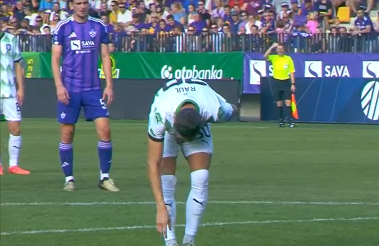 Incident v Ljudskem vrtu: Igralca zadeli, večni derbi prekinjen