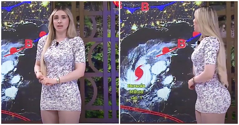 Napovedovalka vremena poročala o orkanu v kratki obleki in postala spletna senzacija (VIDEO)