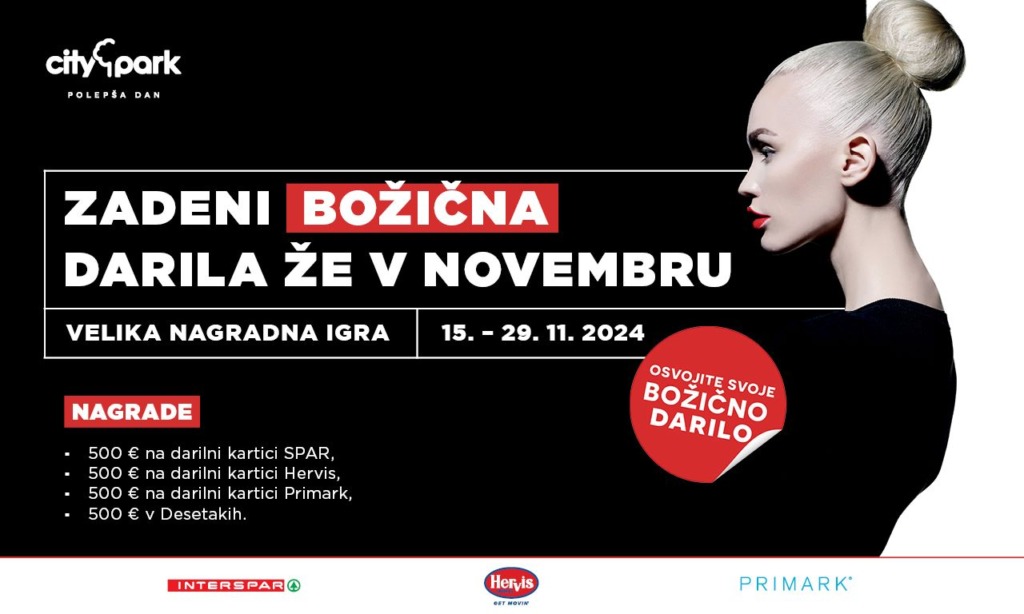 Črni petek in velika nagradna igra v Cityparku