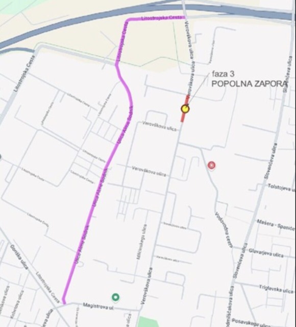 Do sredine marca zaprta Verovškova ulica v Ljubljani: Kaj morate vedeti?