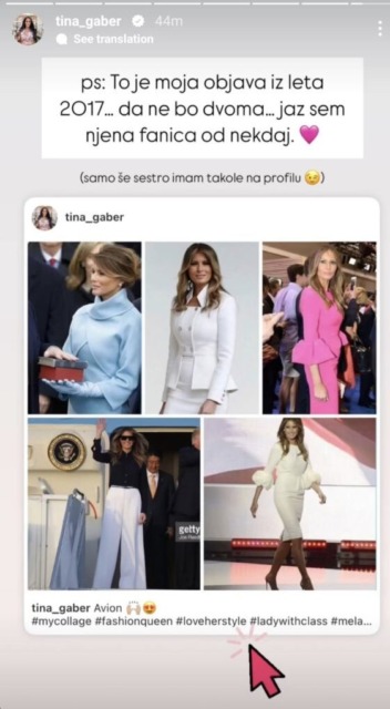 Kaj si Tina Gaber misli o Melanii Trump? Poglejte njeno presenetljivo izjavo!
