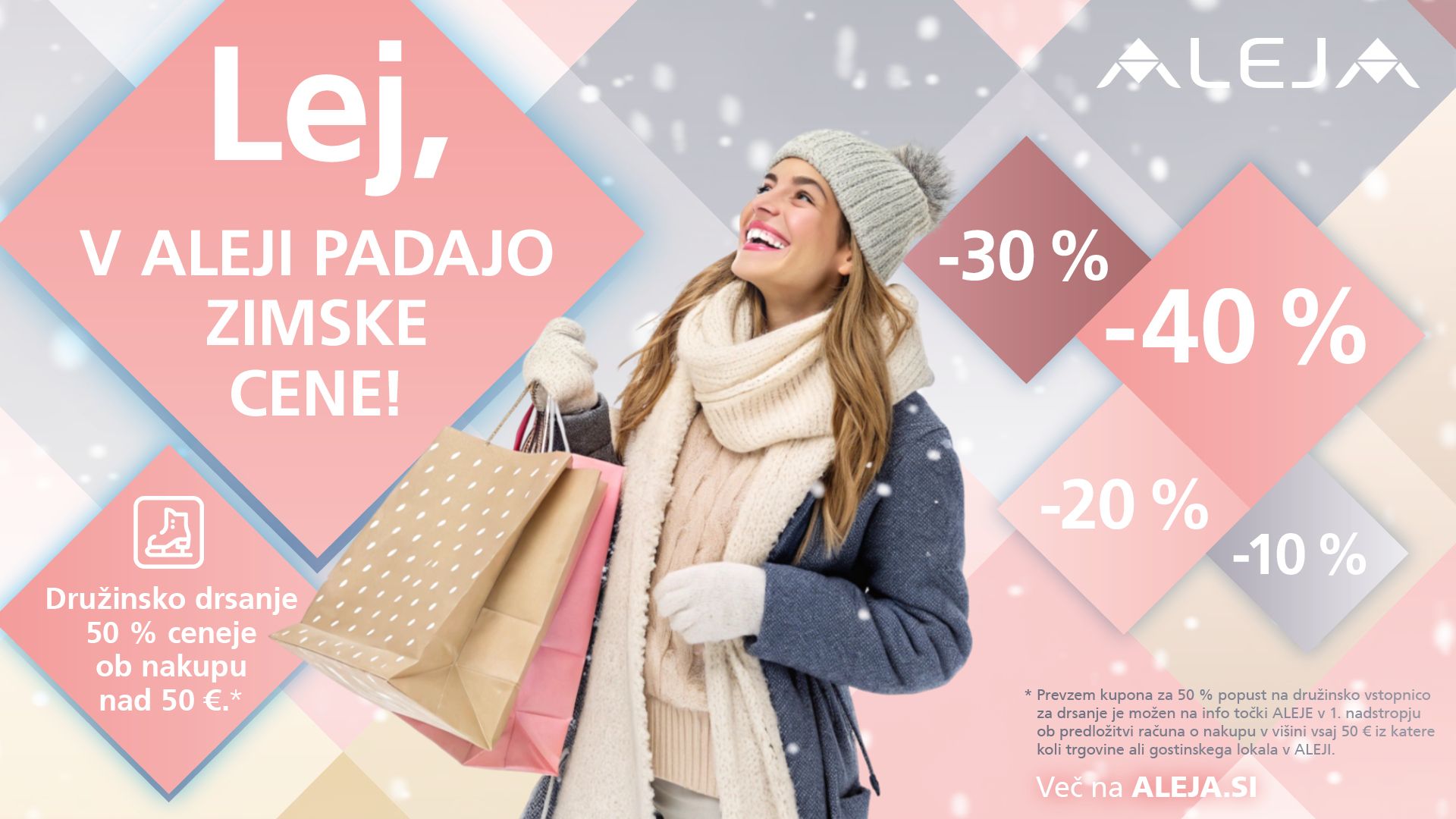 Zimska znižanja v ALEJI s popusti do 50 %