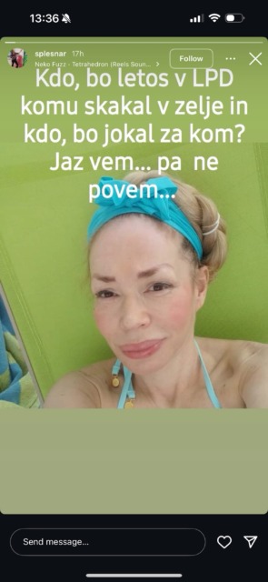 Foto: Sonja Plešnar Vir: Instagram