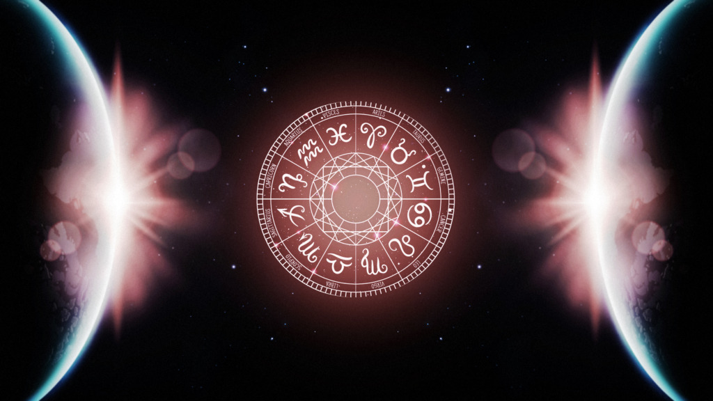 Na sliki je karta za horoskop.