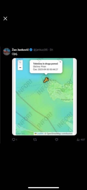 objava na X - NaDlani.si