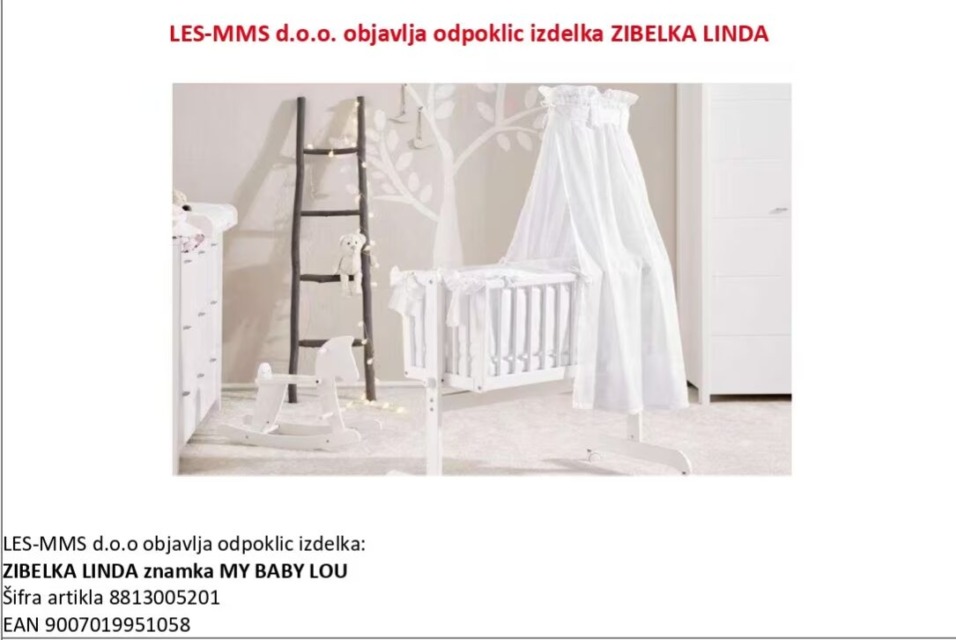 Odpoklic nevarne zibelke! Preverite takoj- Tržni inšpektorat