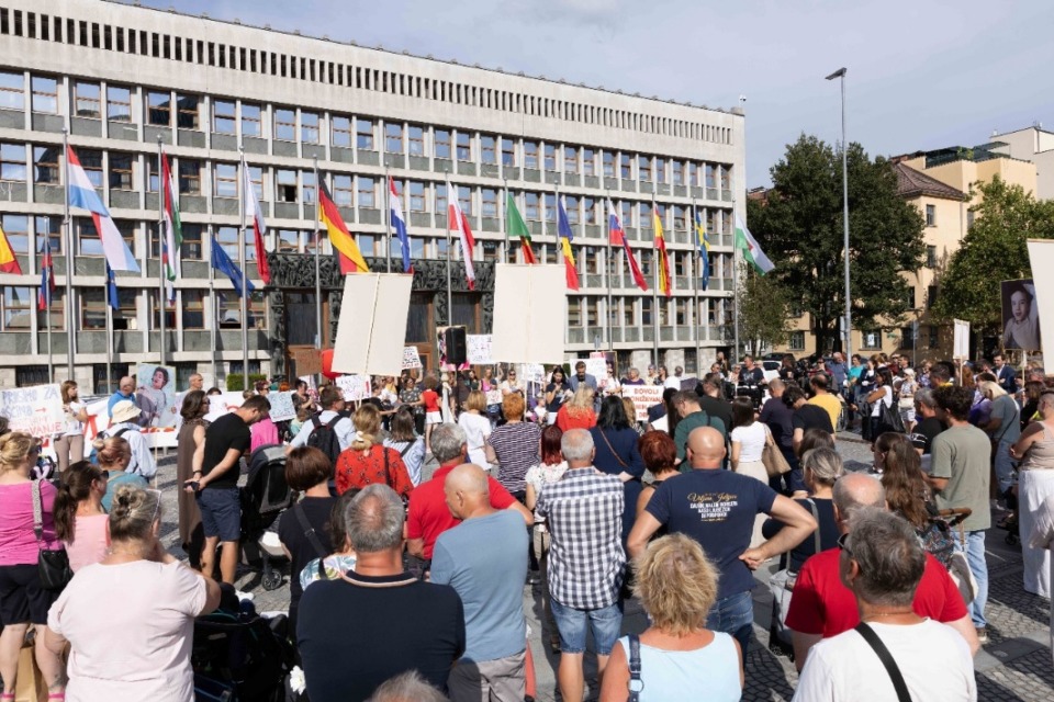 Foto: Protestni shod za pravice malih borcev Vir: Društvo Viljem Julijan