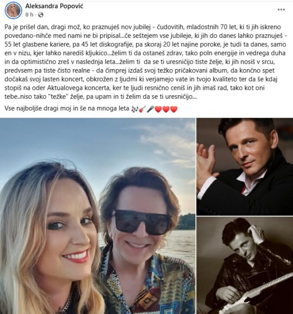 Besede ki jih je namenila svojemu možu; vir: zajem slike Facebook