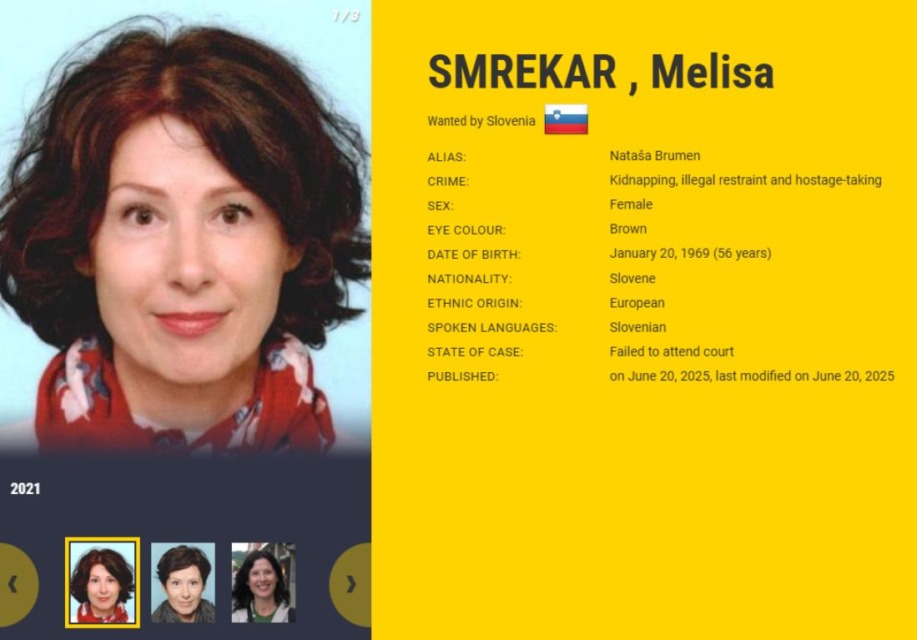 Na Europolovem seznamu najbolj iskanih oseb Slovenka, ki je ugrabila hčer. - NaDlani.si Na Europolovem seznamu najbolj iskanih oseb Slovenka, ki je ugrabila hčer.