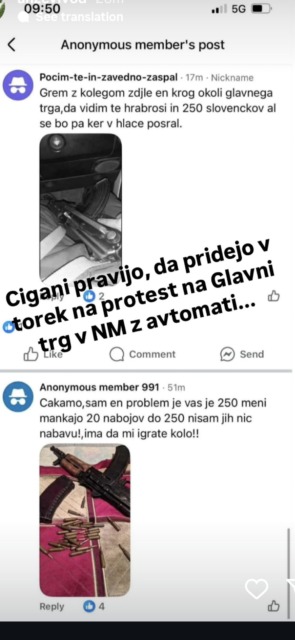 Napetosti pred torkovim protestom se stopnjujejo, oglasili so se Romi, to sporočajo (FOTO)