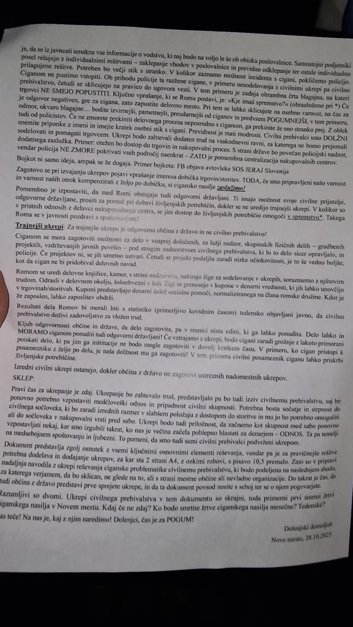 V ŽIVO s protesta v Novem mestu (VIDEO)