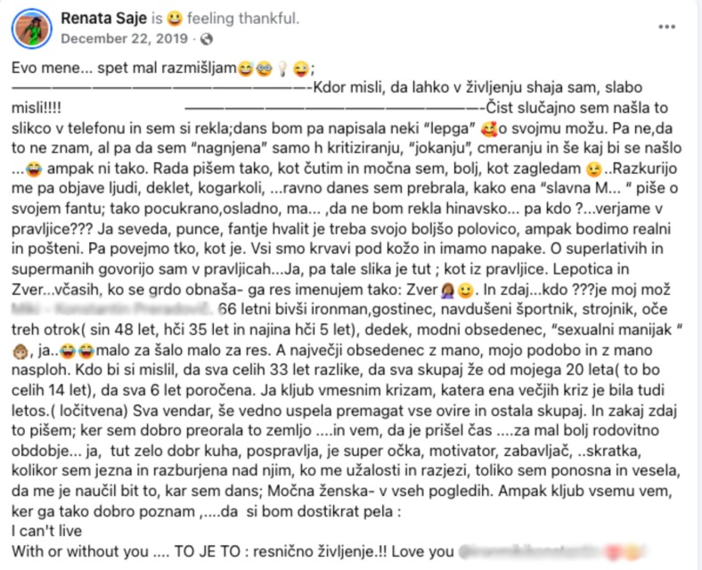 Renata razkrila sočne podrobnosti o svojem bivšem! Poglejte, kaj mu je napisala na Facebooku in kako postaven je (FOTO)