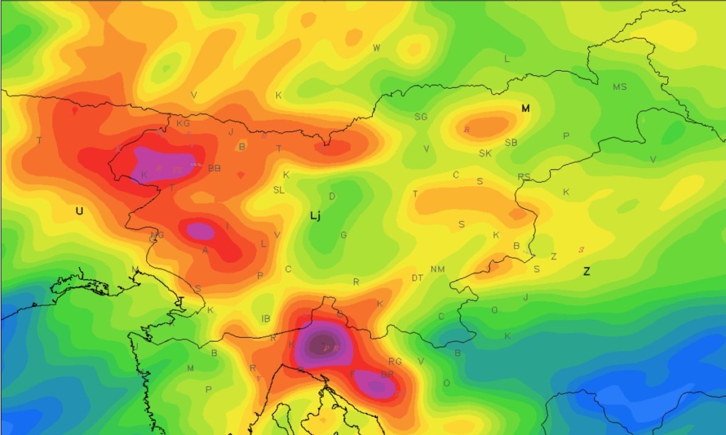 Meteorologi razkrili najbolj ogrožena območja: Tukaj lahko udarijo toča, nalivi in silovit veter - posebej opozarjajo kampiste