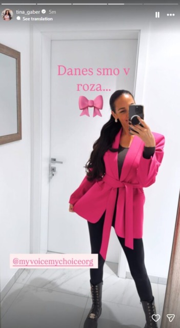 Tina Gaber jasno podprla Niko Kovač: “Z vami sem. Za svobodo žensk.” (FOTO in VIDEO)