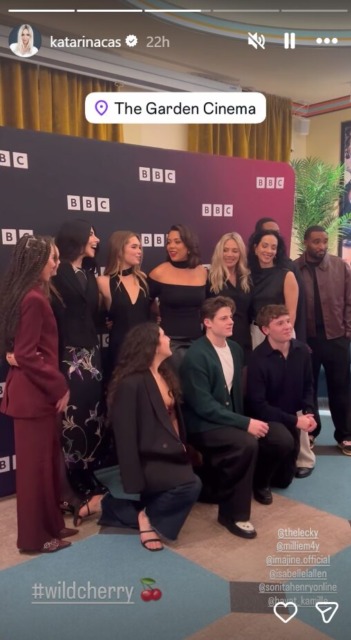 Wild-cherry - NaDlani.si Katarina Čas v družbi priznanih imen iz sveta televizije; vir: Instagram