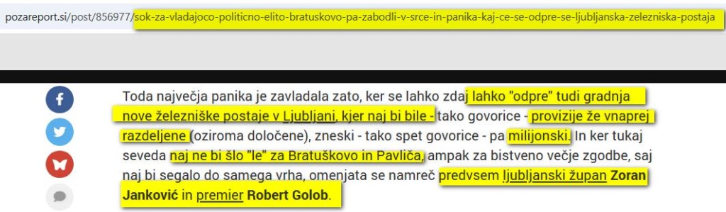 Zapis Požareporta; vir: Facebook