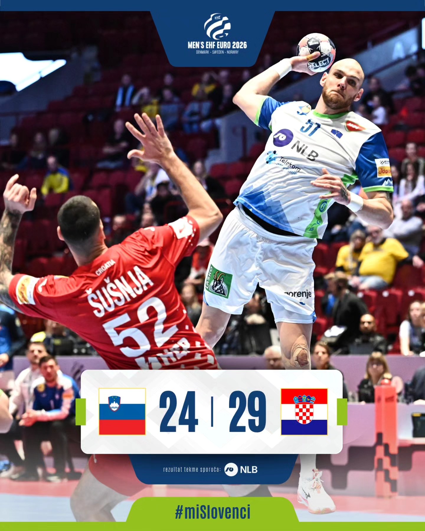 Hrvaška Sloveniji vzela sanje o polfinalu, igra le še teorija