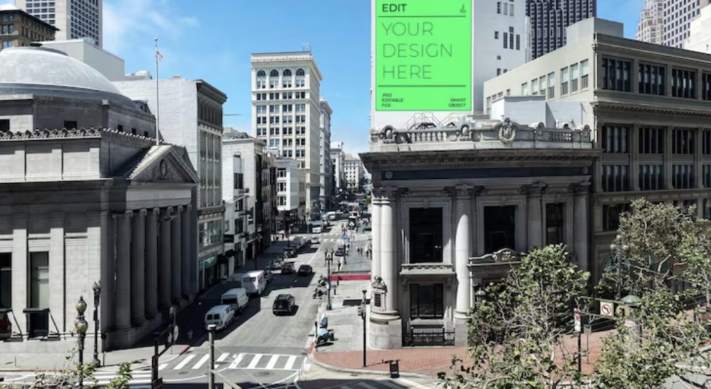 Ubrano nasleje, ustrezno mesto za tisk jumbo plakatov