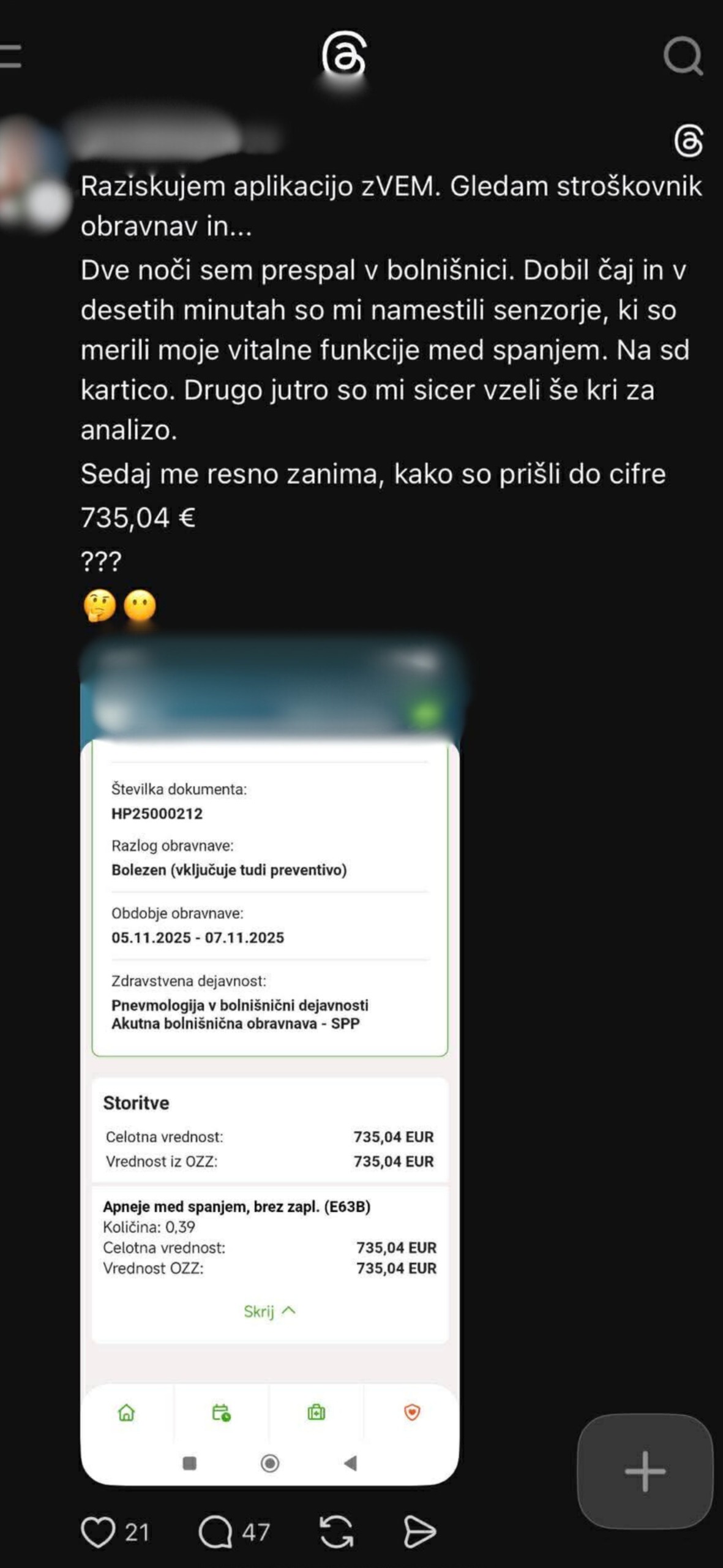 Presenetil ga je znesek v aplikaciji zVEM: »Kako so prišli do te cifre?«