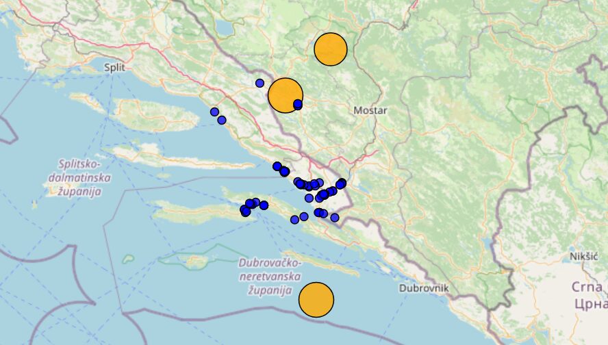 Se pripravlja močnejši sunek? Hercegovina se trese že drugi dan zapored – 4 močnejši potresi v dveh dneh (FOTO)