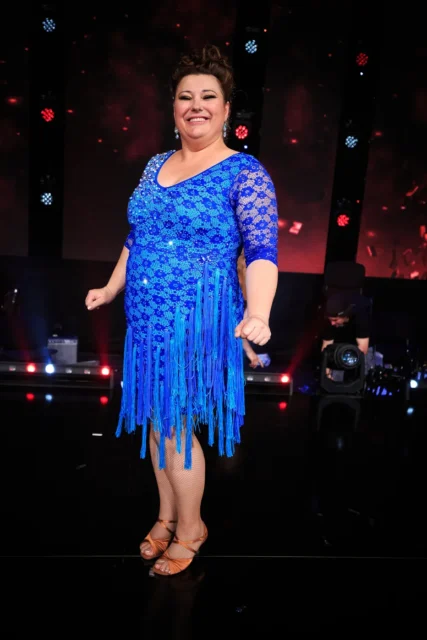 Urška Vučak Markež med gledališko predstavo