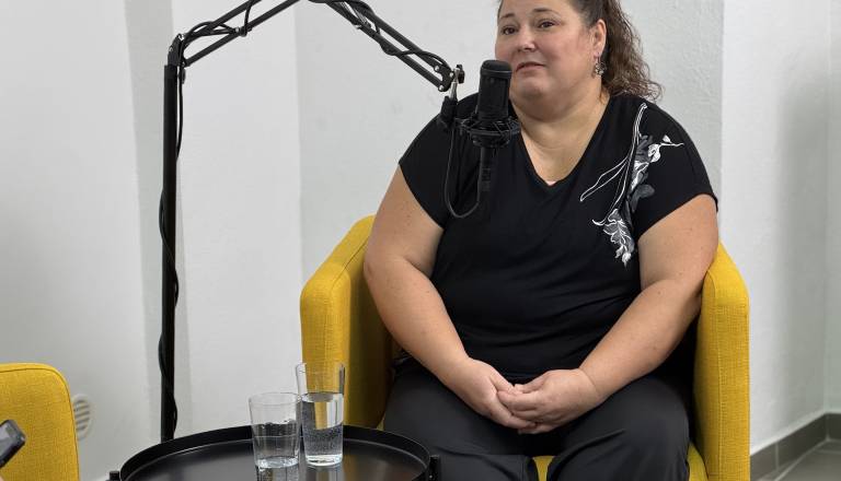 Urška Vučak Markež med intervjujem