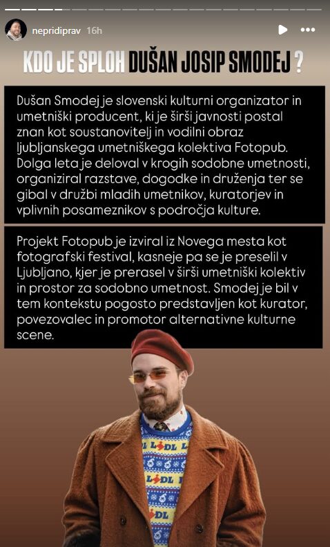 FOTO: Instagram/Nepridiprav